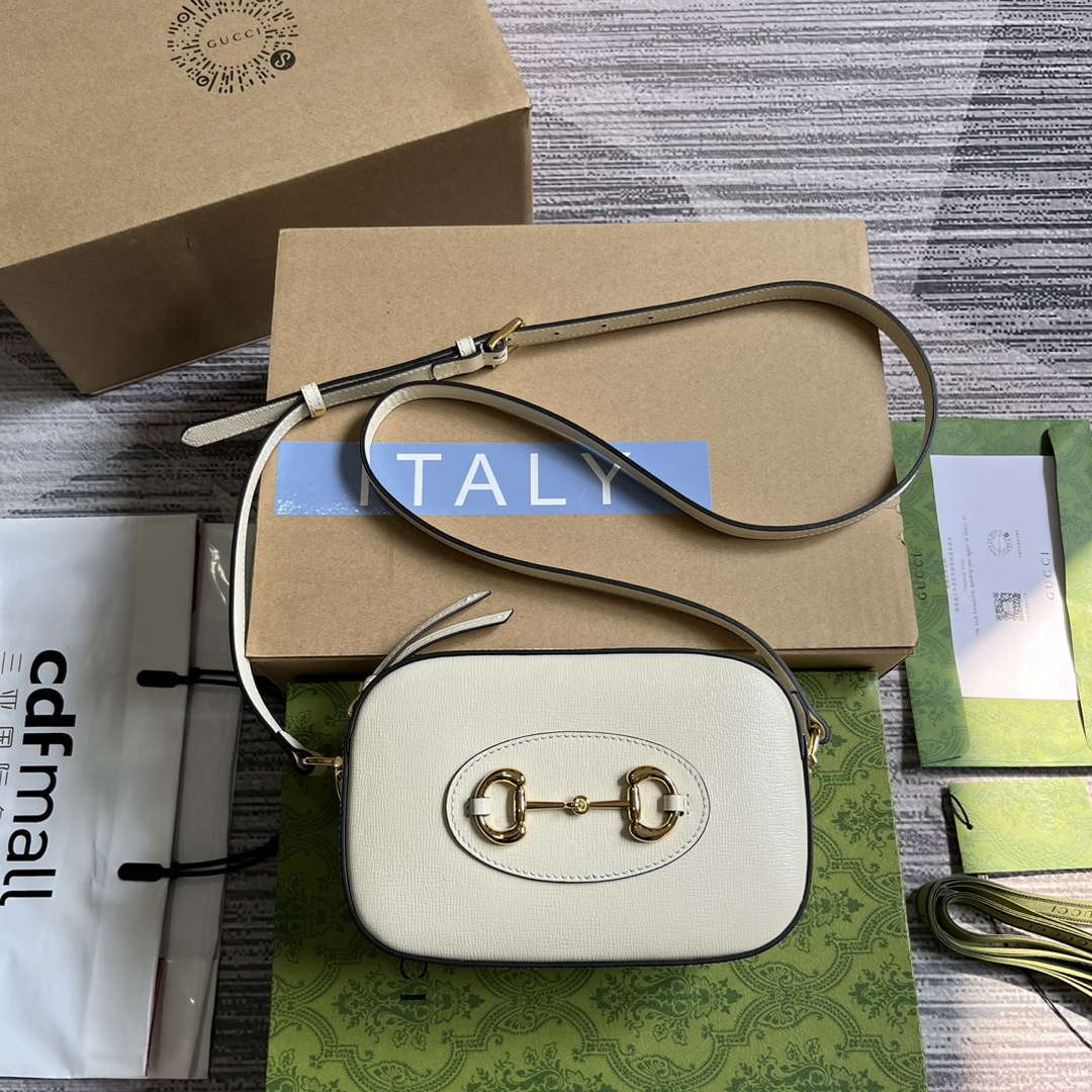 Gucci Horsebit 1955 mini shoulder bag 760196 White - Default Title - View 3