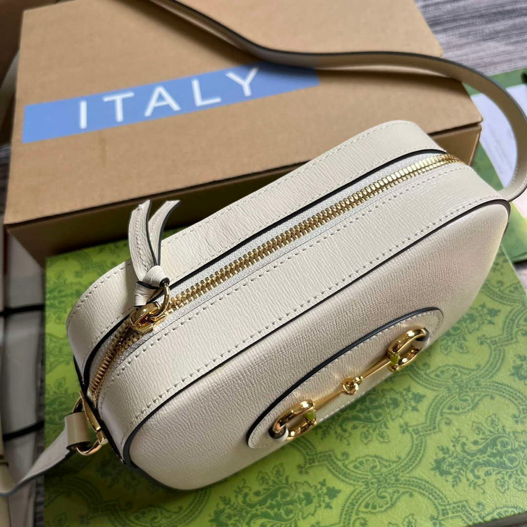 Gucci Horsebit 1955 mini shoulder bag 760196 White