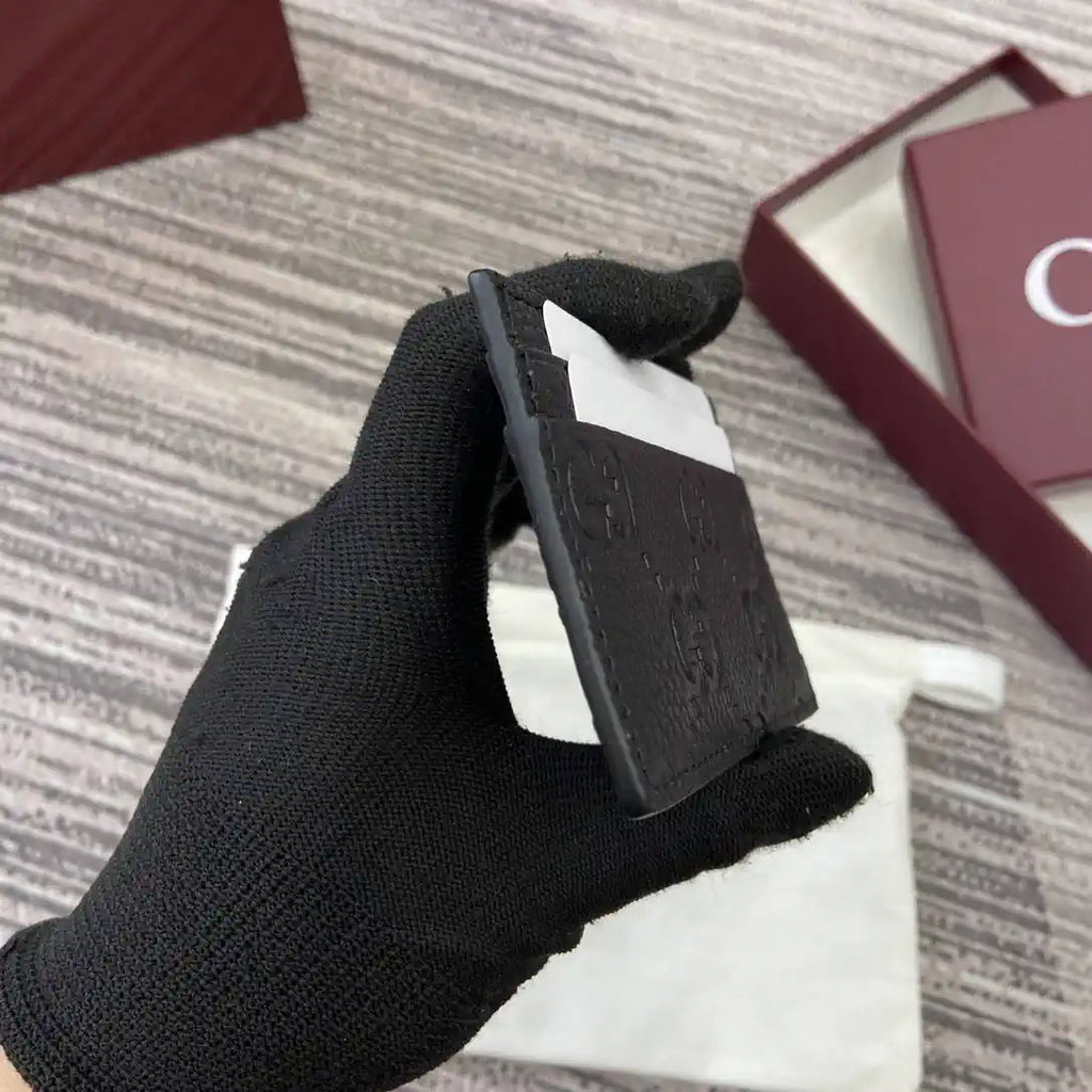 Gucci Imprint card case 835151 Black