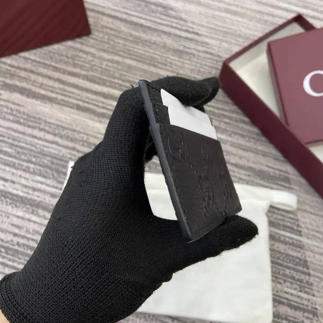 Gucci Imprint card case 835151 Black