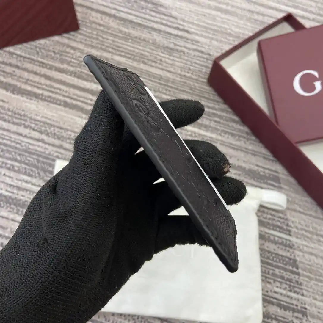 Gucci Imprint card case 835151 Black
