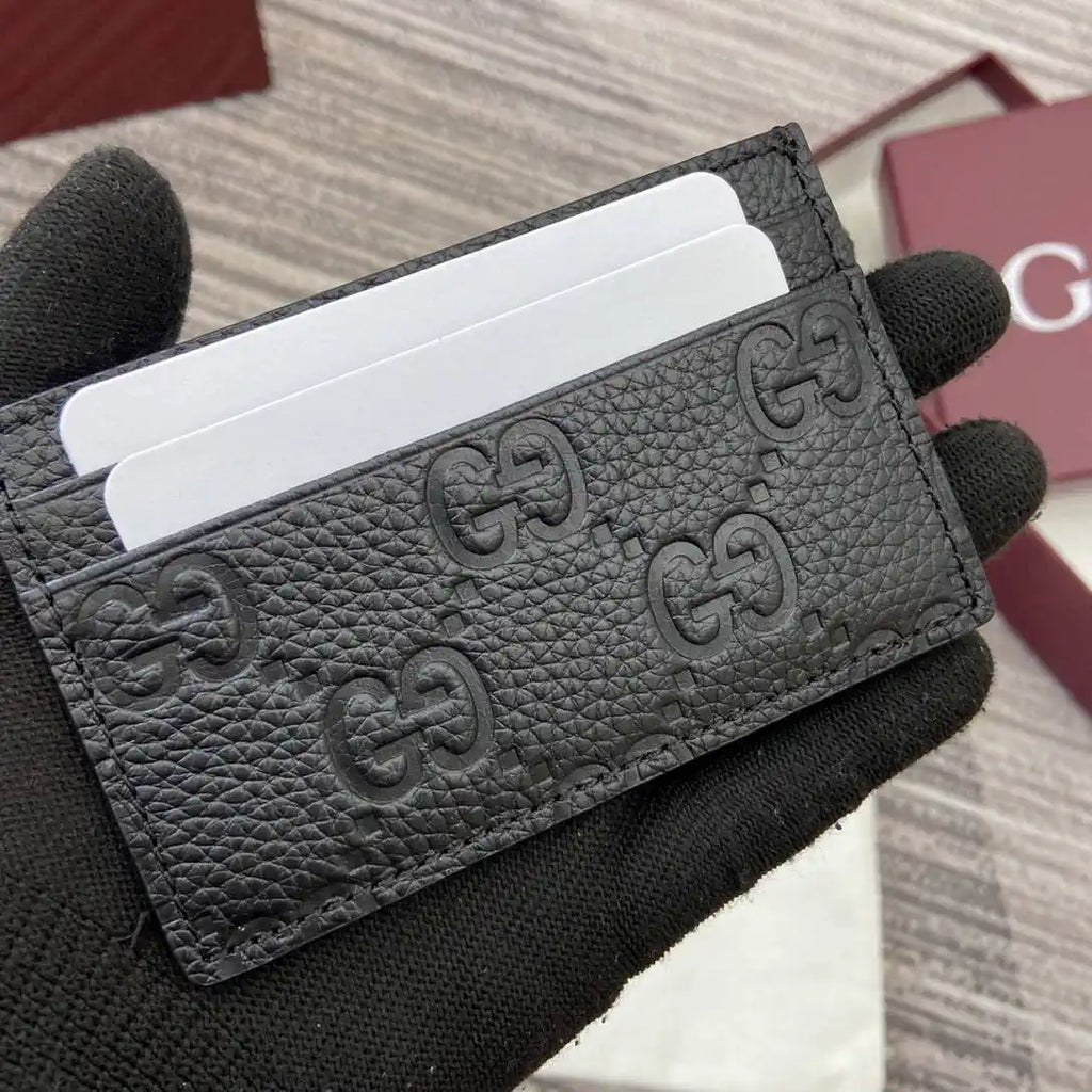 Gucci Imprint card case 835151 Black