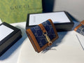 Gucci Jackie 1961 card case wallet 645536 Brown & navy