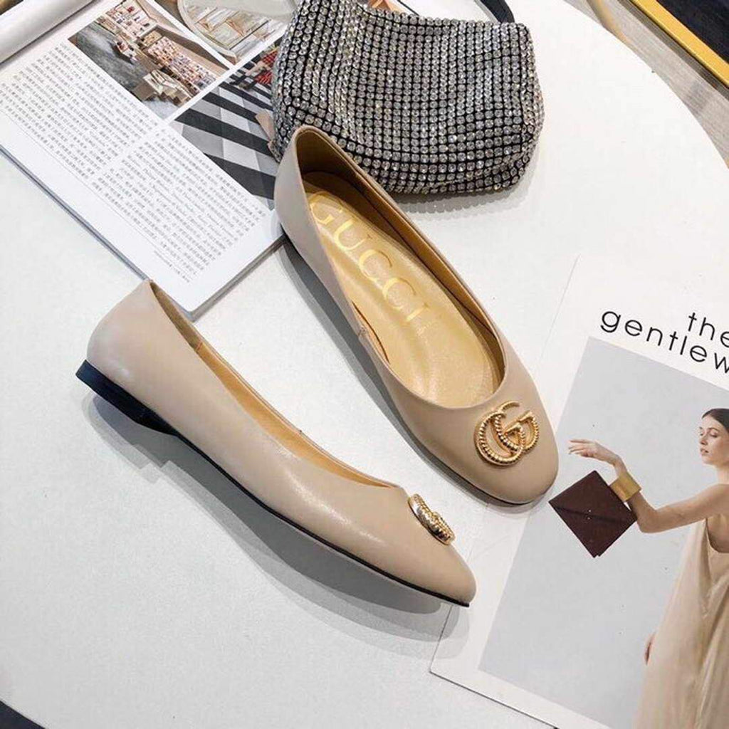 Gucci Loafers Fashion Gucci Sandals Women 81153 Apricot - luxibagsmall