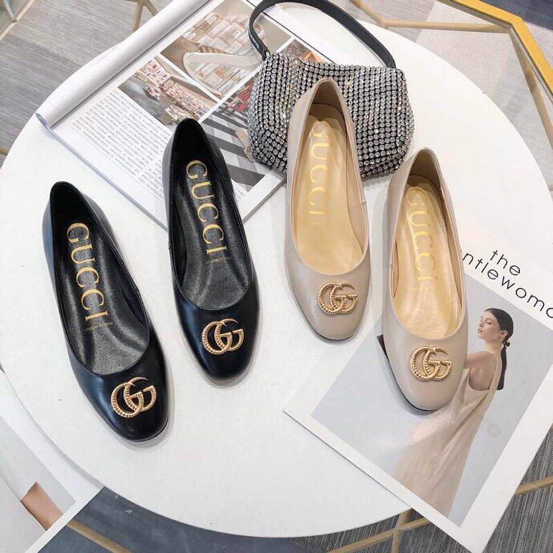 Gucci Loafers Fashion Gucci Sandals Women 81153 Apricot - luxibagsmall
