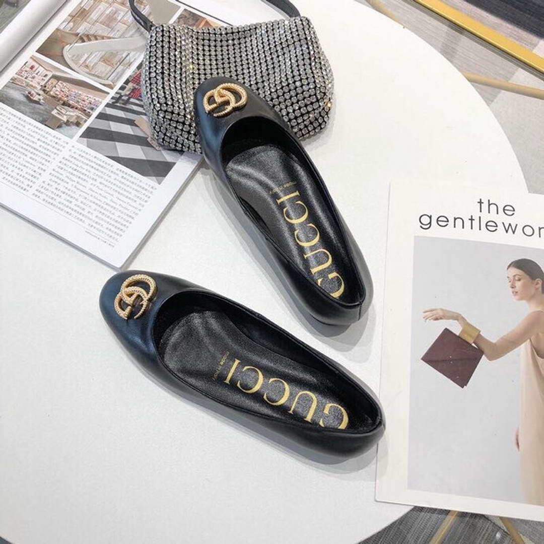 Gucci Loafers Fashion Gucci Sandals Women 81153 Black - luxibagsmall