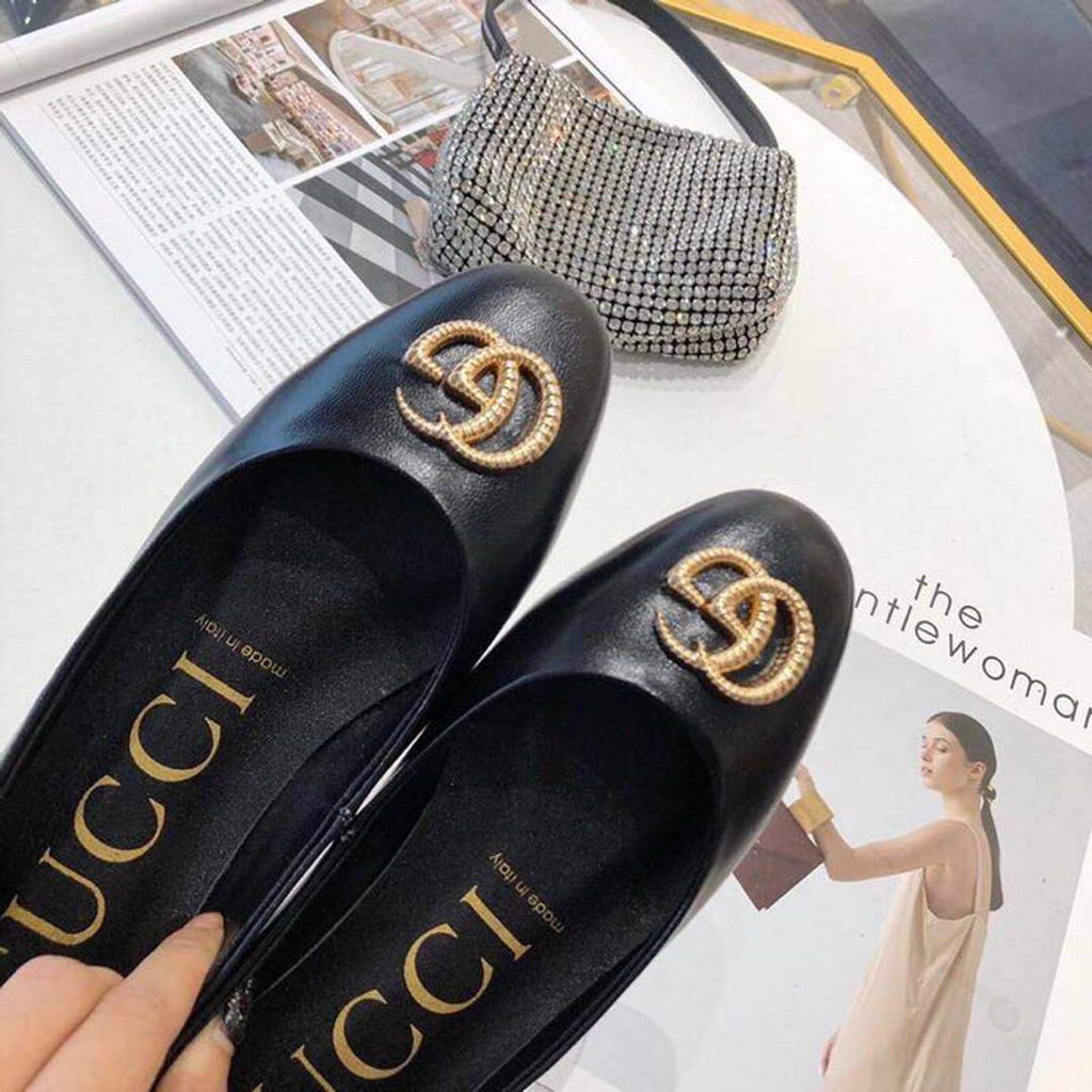 Gucci Loafers Fashion Gucci Sandals Women 81153 Black - luxibagsmall