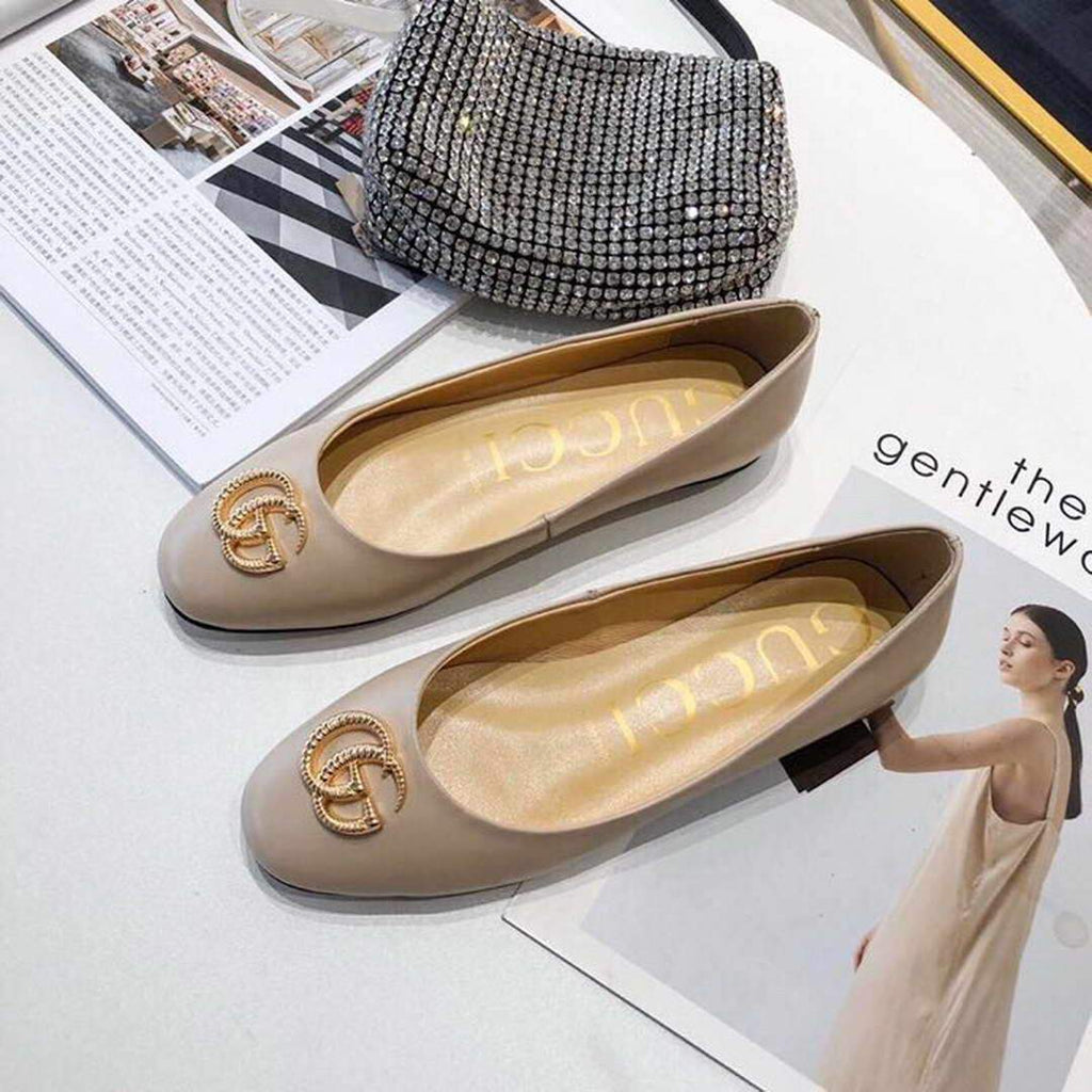 Gucci Loafers Fashion Gucci Sandals Women 81153 Apricot - luxibagsmall