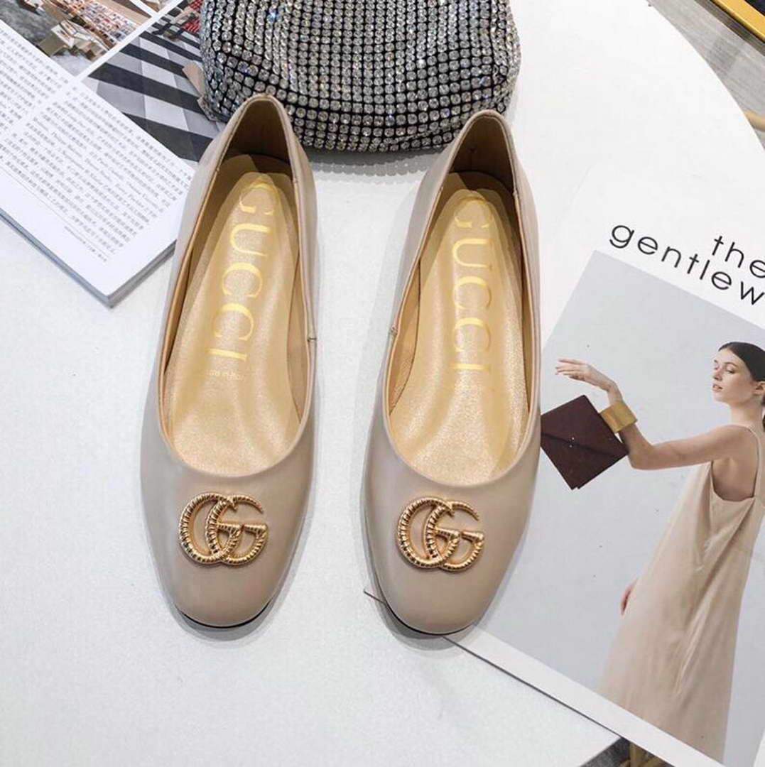 Gucci Loafers Fashion Gucci Sandals Women 81153 Apricot - luxibagsmall
