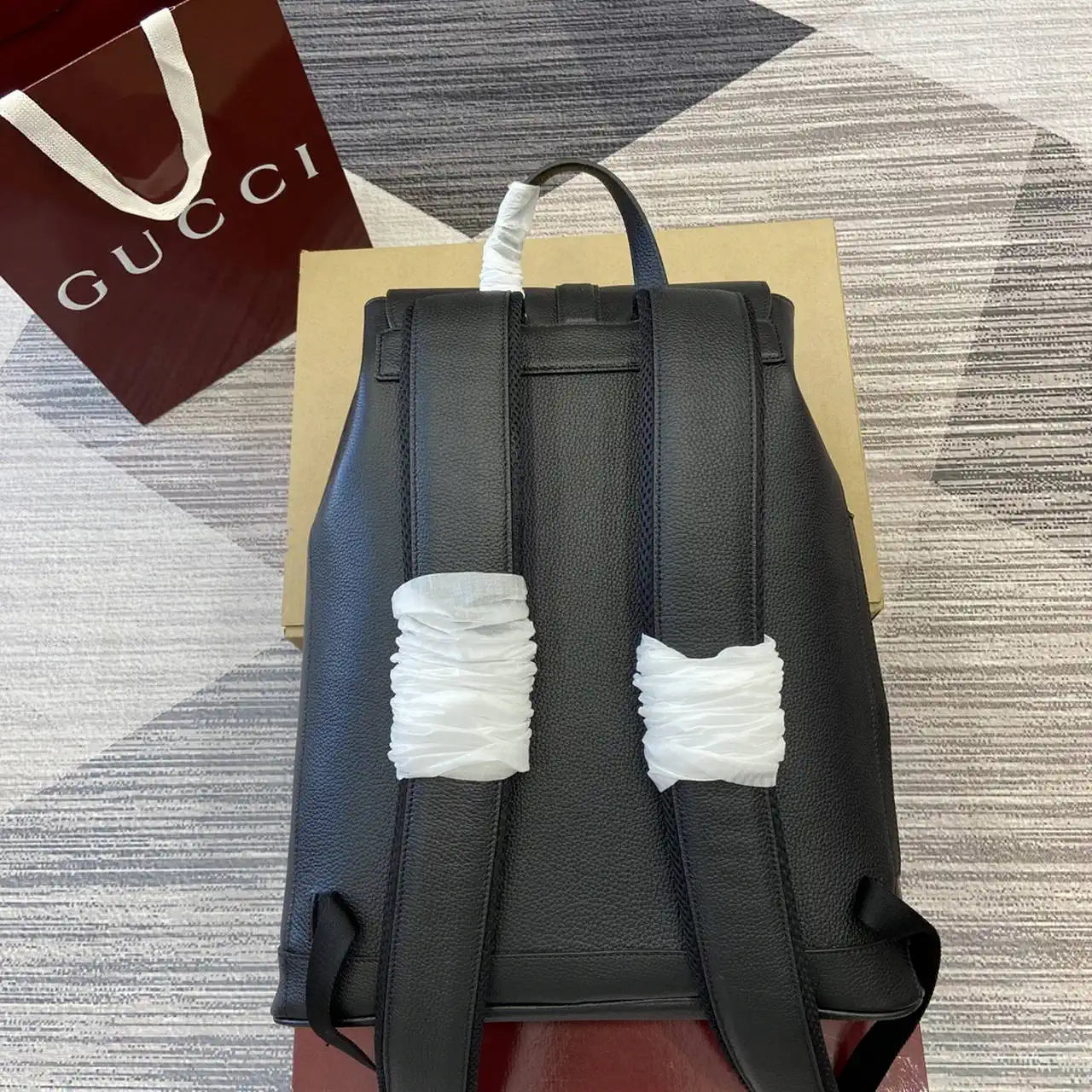 Gucci Medium backpack with Web 816750 Black