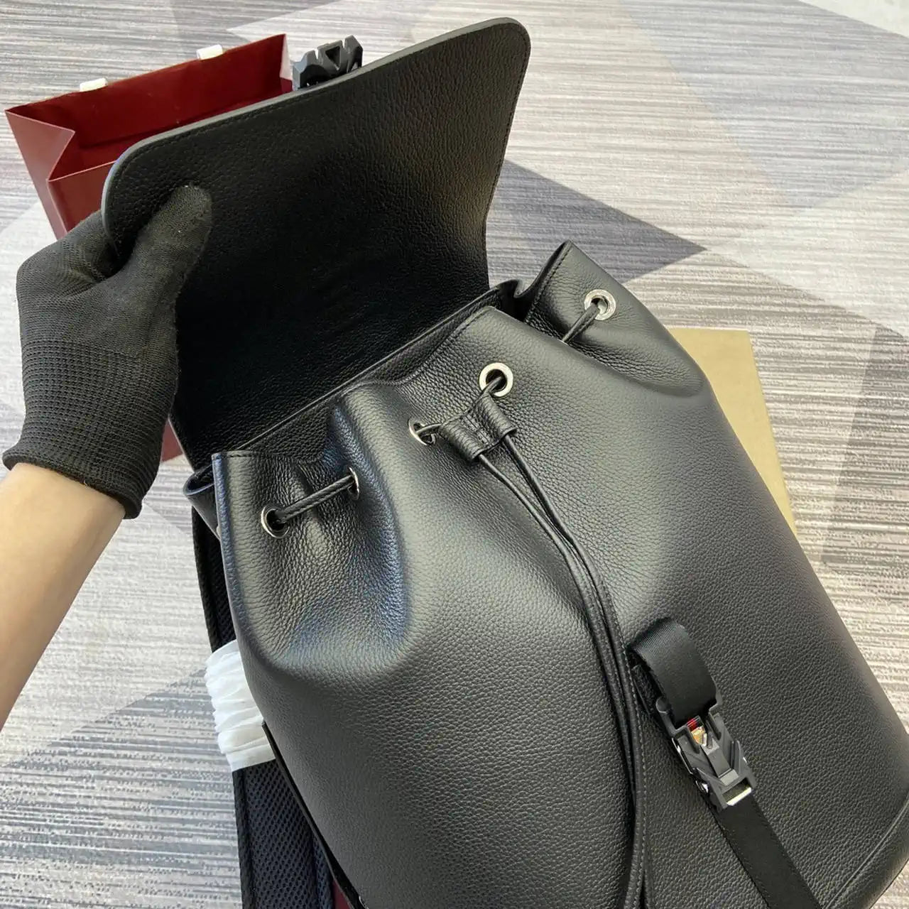 Gucci Medium backpack with Web 816750 Black