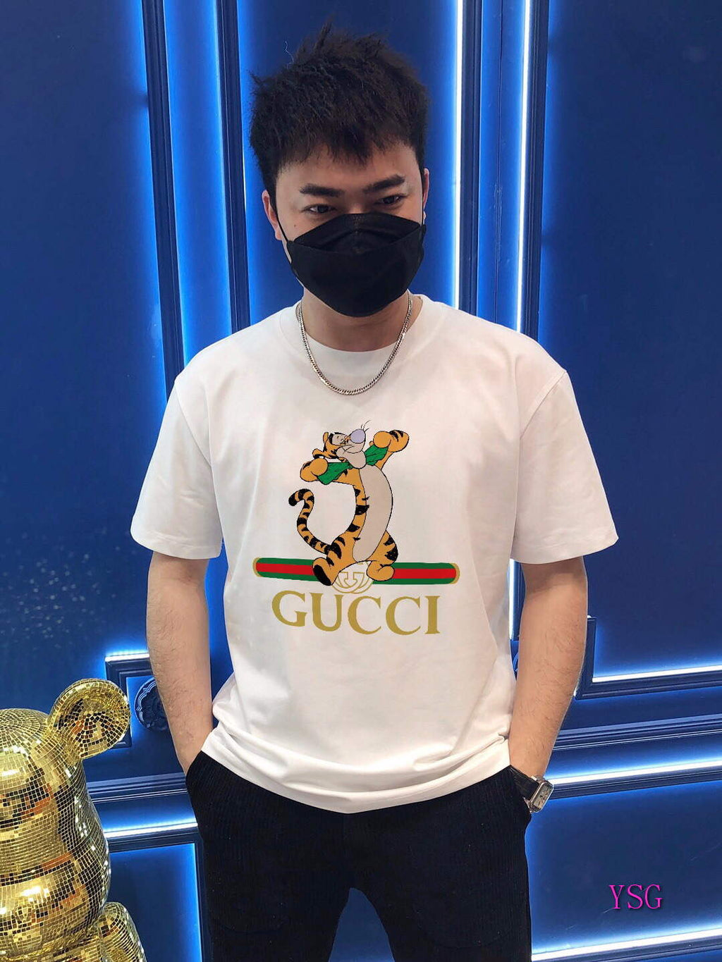 Gucci Men T-shirts Wholesale Gucci Short Sleeve Clothing G60907