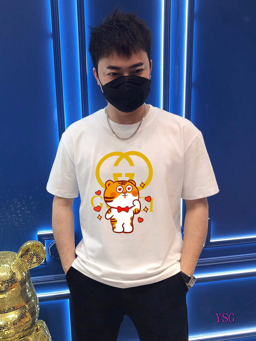 Gucci Men T-shirts Wholesale Gucci Short Sleeve Clothing G60909