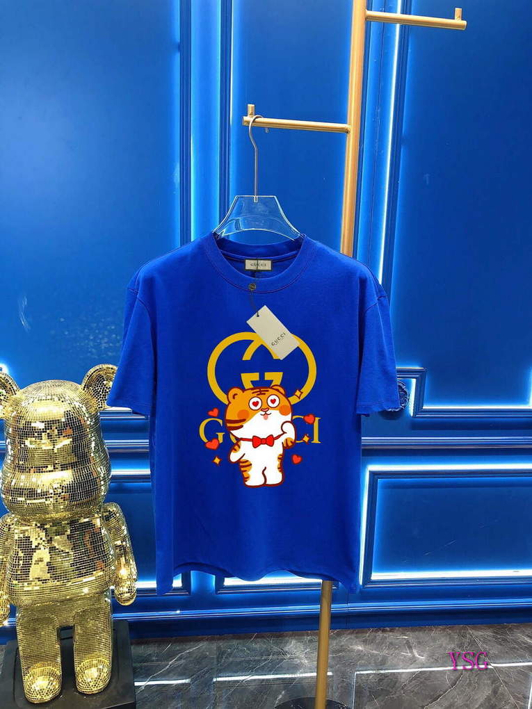 Gucci Men T-shirts Wholesale Gucci Short Sleeve Clothing G60911