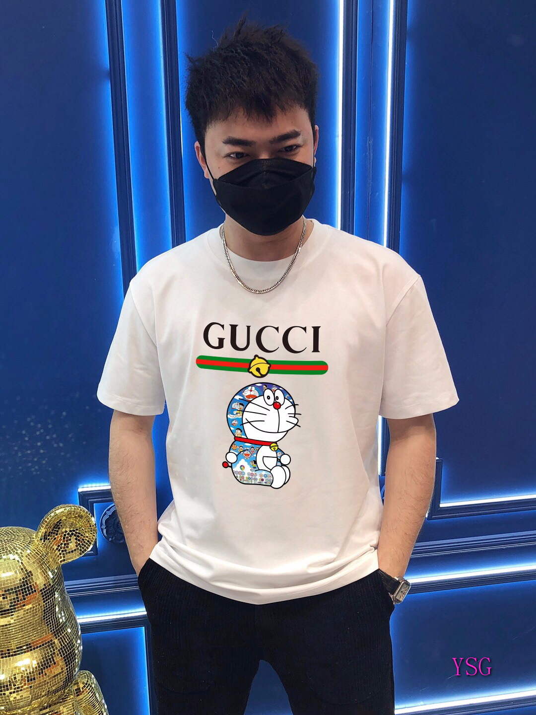 Gucci Men T-shirts Wholesale Gucci Short Sleeve Clothing G60915