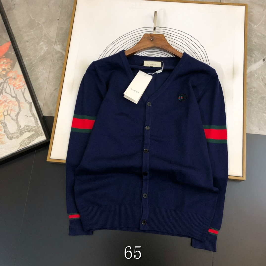 Gucci Men's Cardigan 576810 Designer Wool sweater with GG  G383181