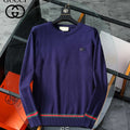 Gucci Men's Sweaters 576810 Designer Wool sweater with GG  G383182 - Navy Blue / M - View 1