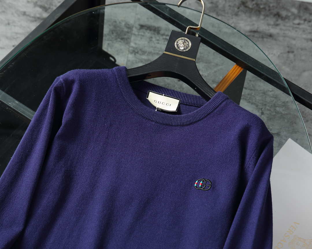 Gucci Men's Sweaters 576810 Designer Wool sweater with GG  G383182