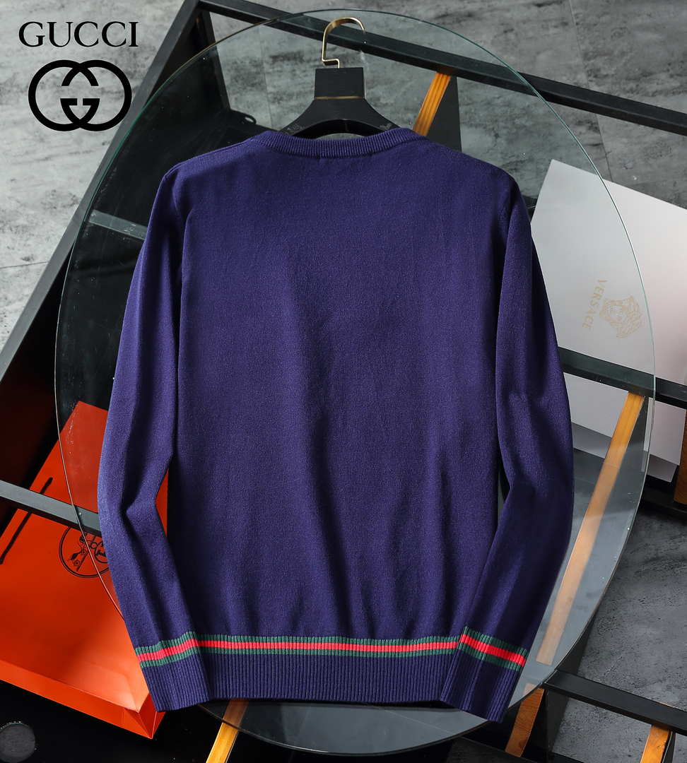Gucci Men's Sweaters 576810 Designer Wool sweater with GG  G383182