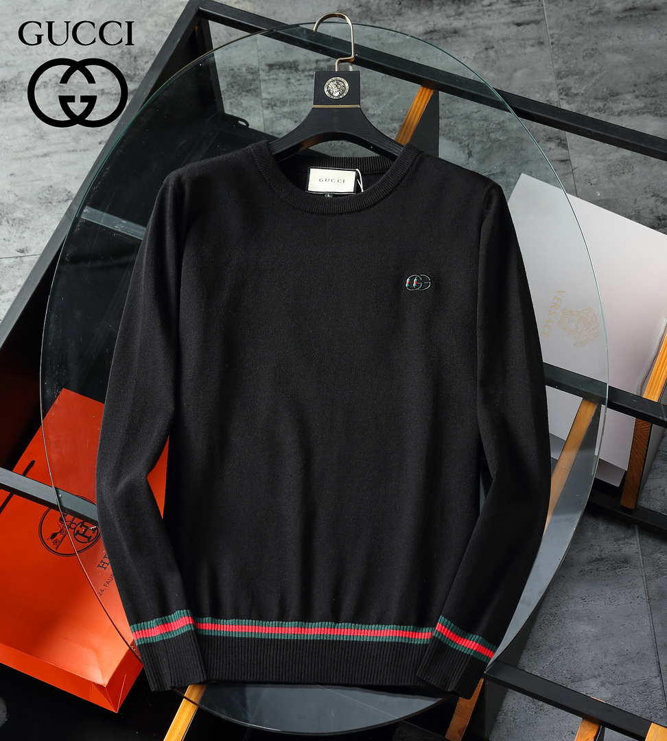 Gucci Men's Sweaters 576810 Designer Wool sweater with GG  G383182