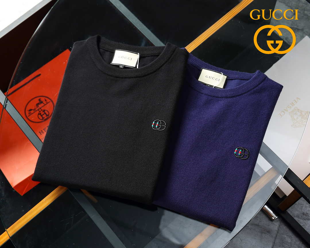 Gucci Men's Sweaters 576810 Designer Wool sweater with GG  G383182
