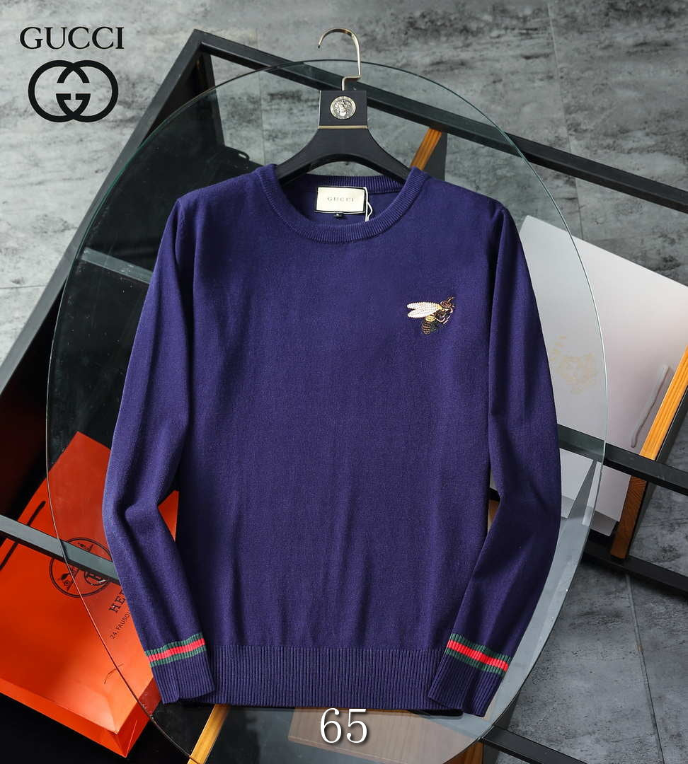 Gucci Men's Sweaters 576810 Designer Wool sweater with GG G383183