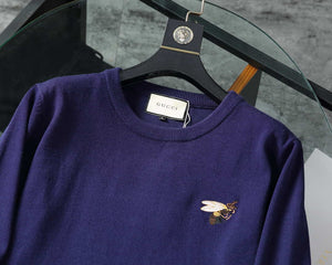 Gucci Men's Sweaters 576810 Designer Wool sweater with GG G383183 - Navy Blue / M - View 2
