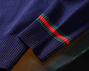 Gucci Men's Sweaters 576810 Designer Wool sweater with GG G383183 - Navy Blue / M - View 5