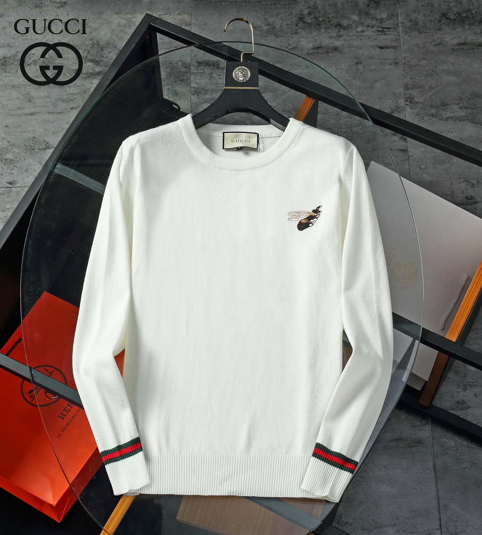 Gucci Men's Sweaters 576810 Designer Wool sweater with GG G383183