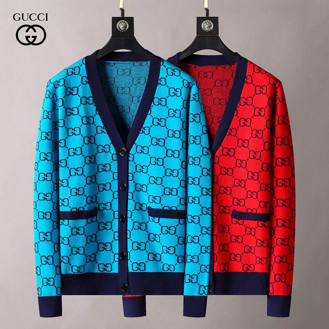 Gucci Men's Sweaters Designer Gucci Sweaters and Cardigans Clothing 36002 Red
