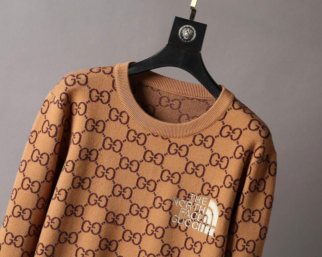Gucci Men's Sweaters Designer Gucci Sweaters and Cardigans Clothing 36008 Brown