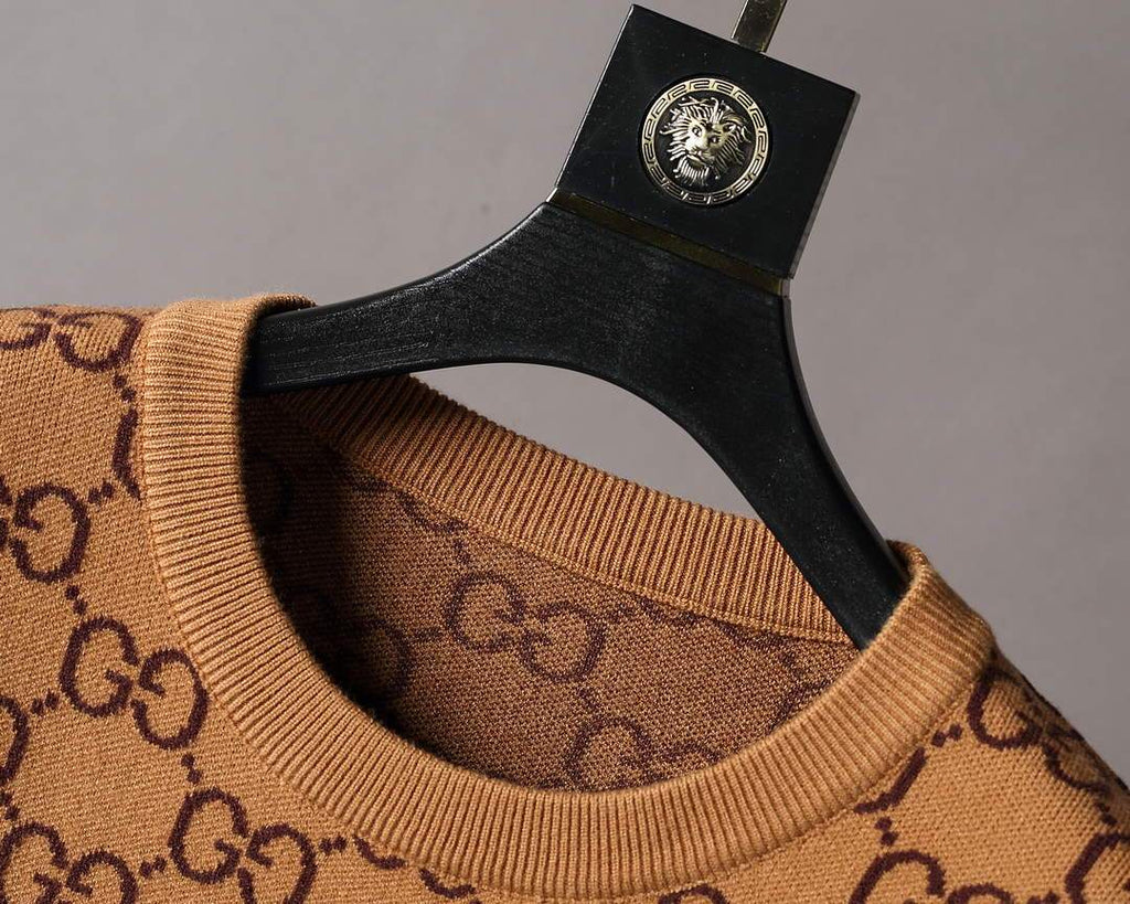 Gucci Men's Sweaters Designer Gucci Sweaters and Cardigans Clothing 36008 Brown