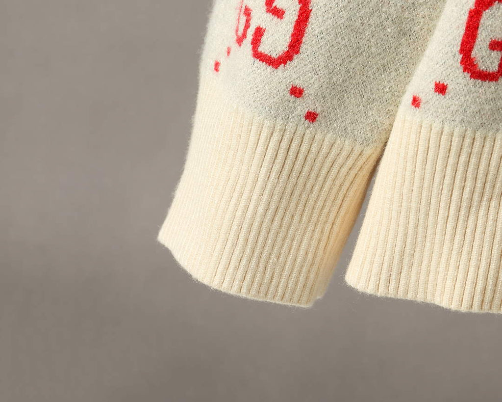 Gucci Men's Sweaters Designer Gucci Sweaters and Cardigans Clothing 36009 White and red