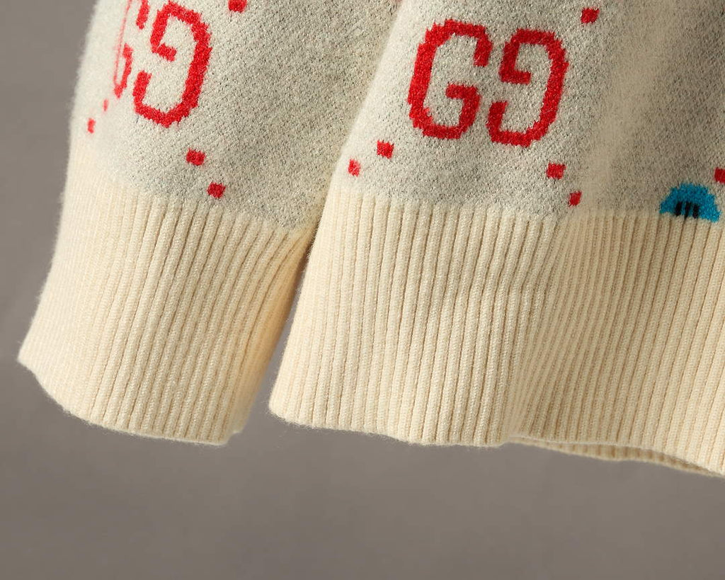 Gucci Men's Sweaters Designer Gucci Sweaters and Cardigans Clothing 36009 White and red
