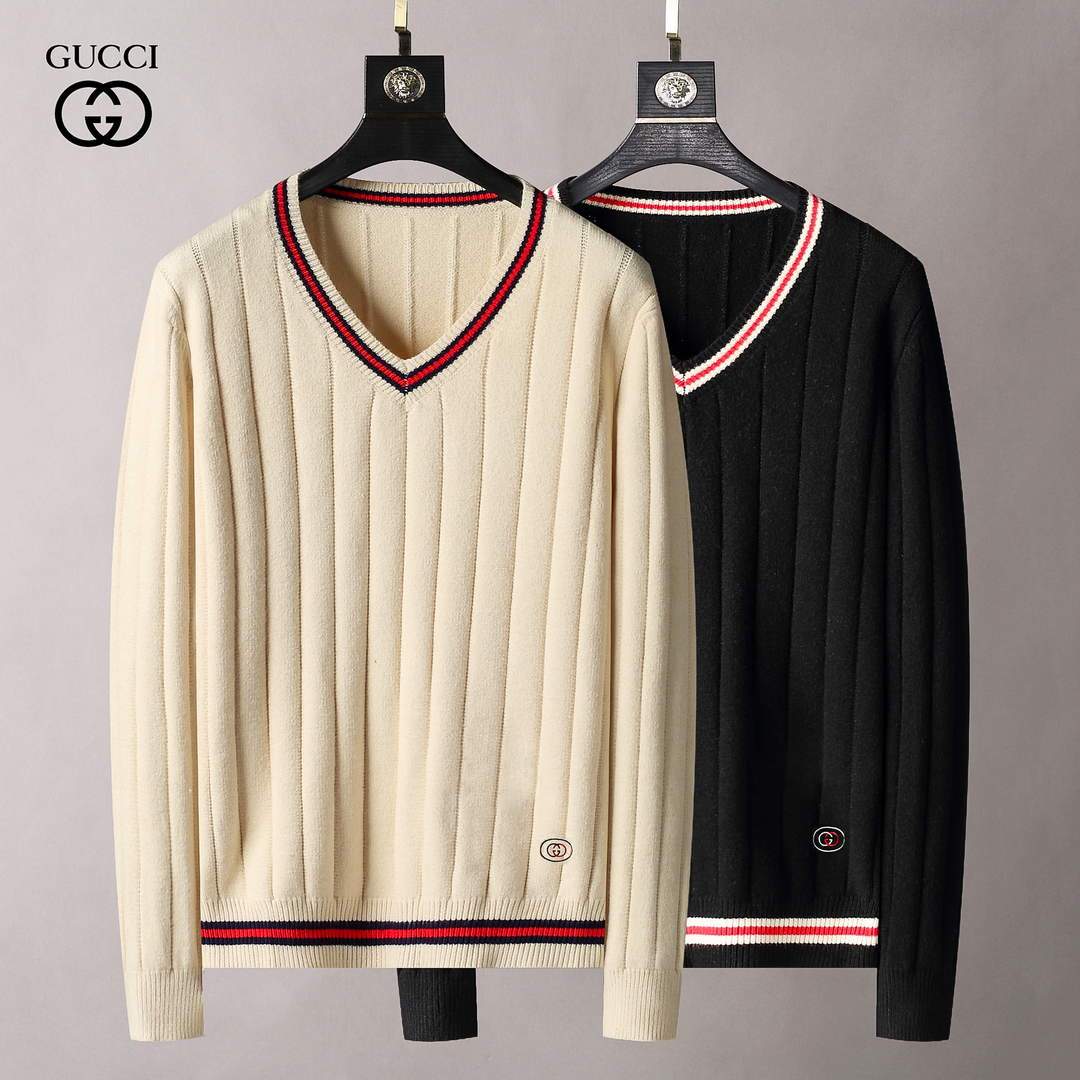 Gucci Men's Sweaters Designer Gucci Sweaters and Cardigans Clothing 36010 Black