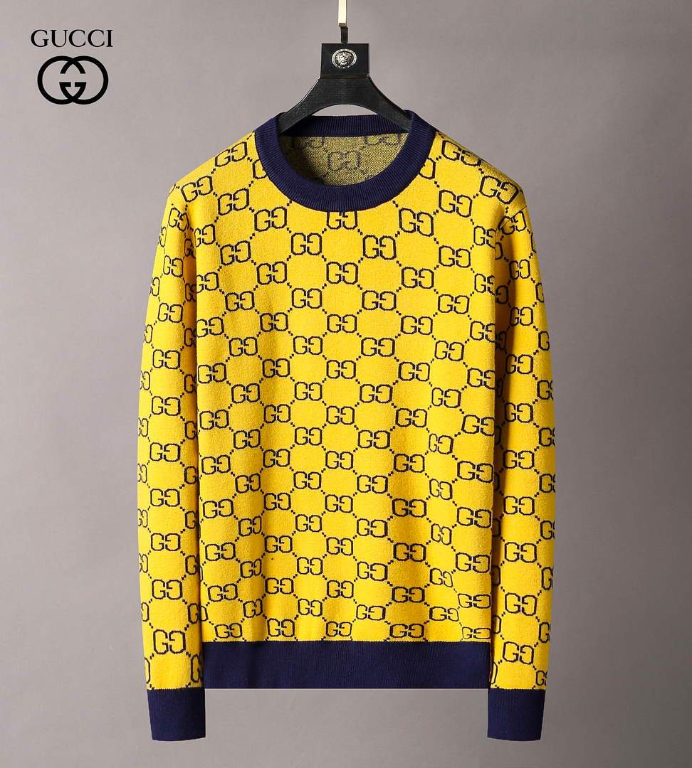 Gucci Men's Sweaters Designer Gucci Sweaters and Cardigans Clothing 36011 Yellow