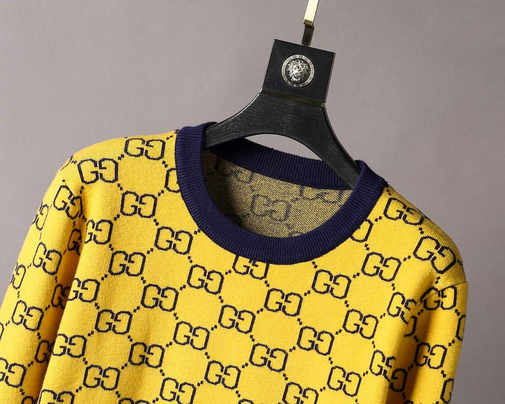 Gucci Men's Sweaters Designer Gucci Sweaters and Cardigans Clothing 36011 Yellow