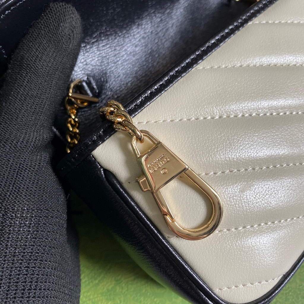 Gucci Online Exclusive GG Marmont mini bag Gucci 574969 Beige and Yellow