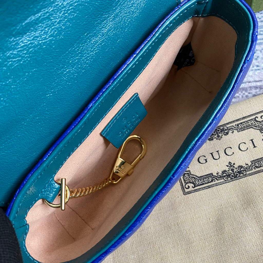 Gucci GG Marmont super mini bag 574969 Blue