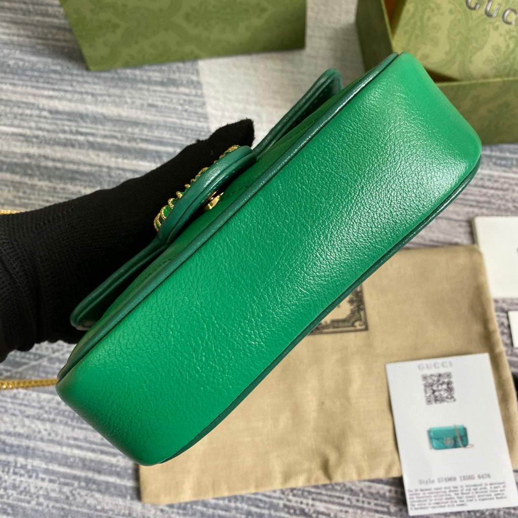 Gucci GG Marmont super mini bag 574969 Green