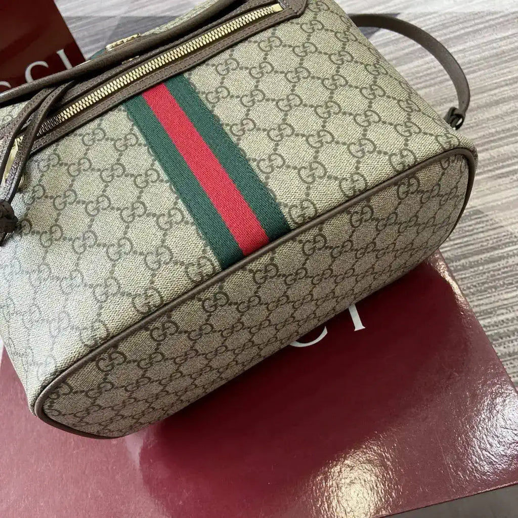 Gucci Ophidia medium backpack 836855 Beige and dark brown