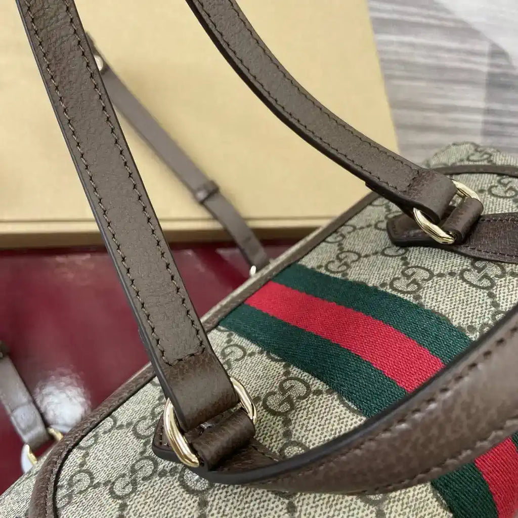 Gucci Ophidia medium backpack 836855 Beige and dark brown