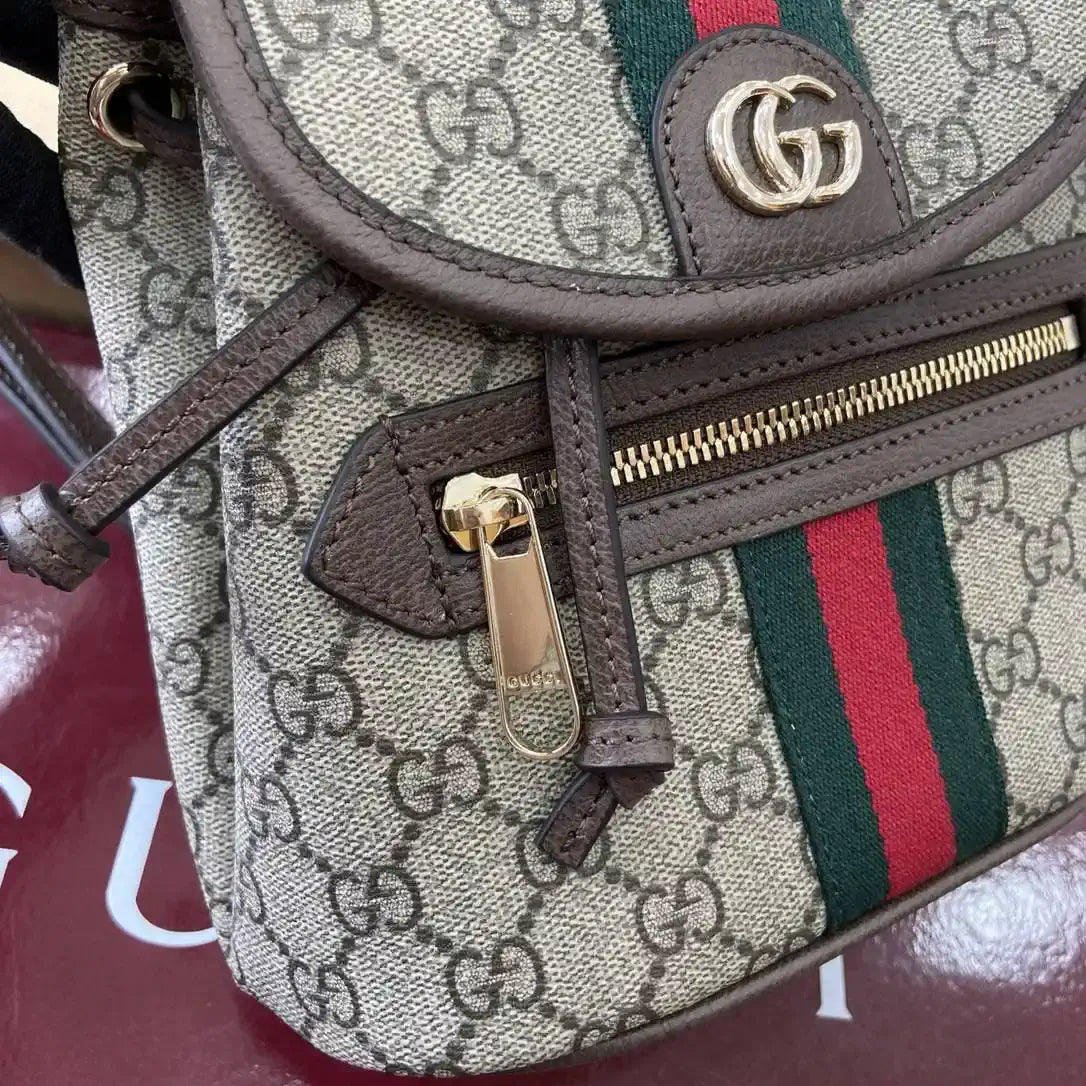 Gucci Ophidia Small backpack 836854 Beige and dark brown