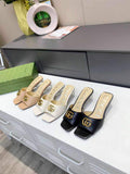 Gucci Sandals Designer Women's GG Slippers 81153 Black