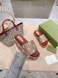 Gucci Sandals GG Multicolour Platform Sandal 81156