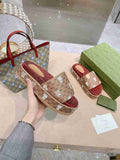 Gucci Sandals GG Multicolour Platform Sandal 81157