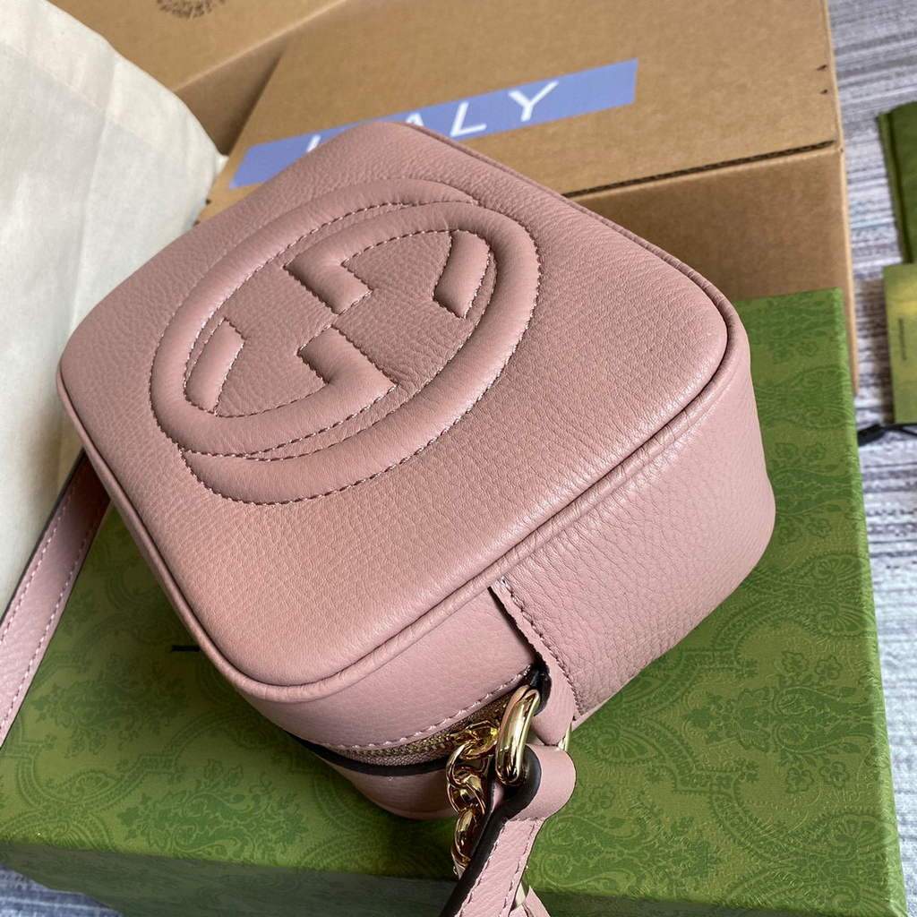 Gucci 308364 Soho small leather crossbody-bags disco bag Pink