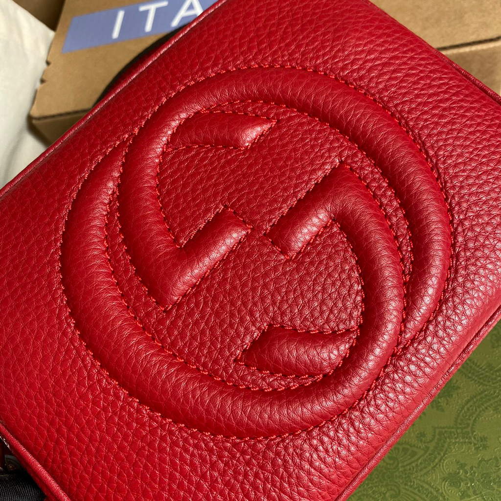 Gucci 308364 Soho small leather crossbody-bags disco bag Red