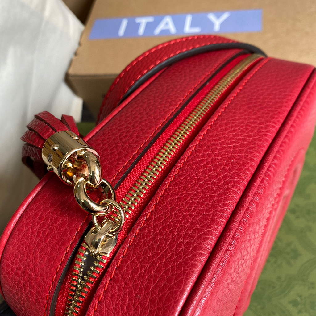 Gucci 308364 Soho small leather crossbody-bags disco bag Red
