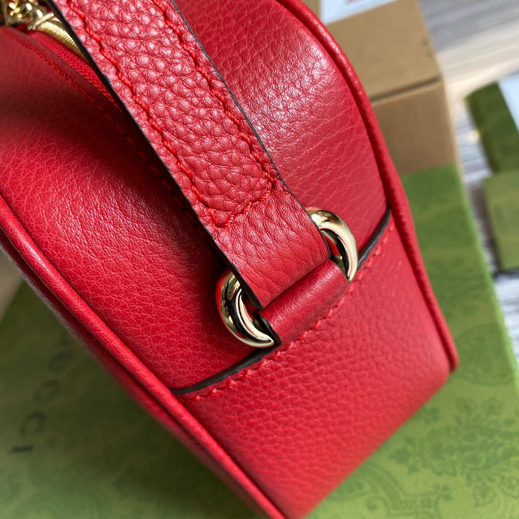 Gucci 308364 Soho small leather crossbody-bags disco bag Red